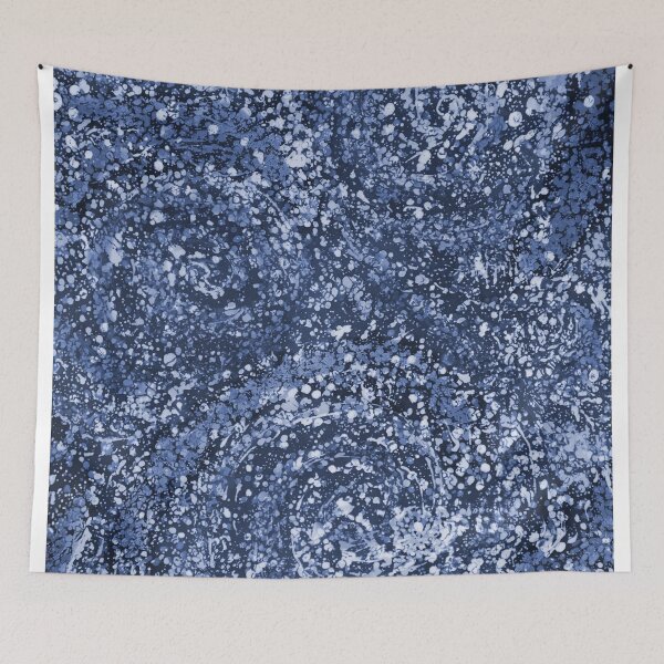Item preview, Indigo and Chambray Batik Abstract Swirls and Splatter Batik designed and sold by Leslie Rogers Todder.