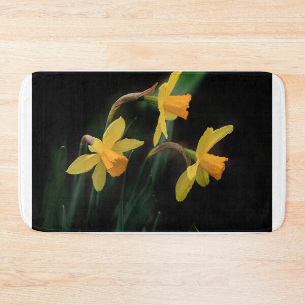 Item preview, Yellow spring flowers on black background designed and sold by olena2552.