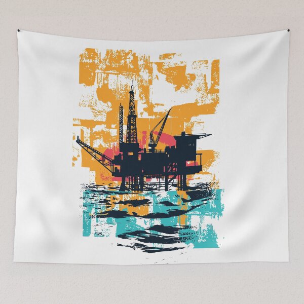 Item preview, Oil Rig Platform Sunset designed and sold by infleims.