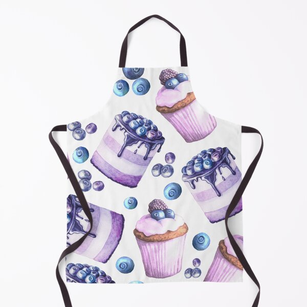 Item preview, Watercolour Blueberry cakes pattern designed and sold by Delicarte.