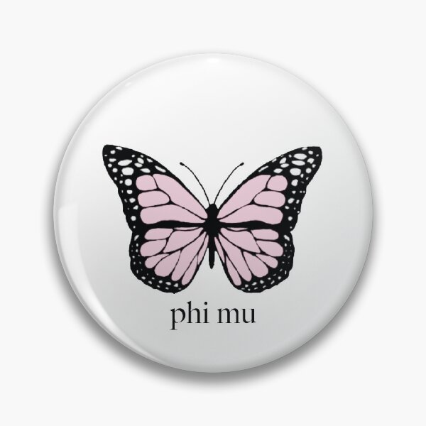Item preview, PHI MU Pink Butterfly designed and sold by Stickers by SoSrat.