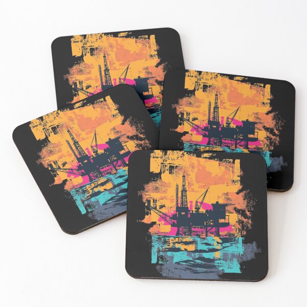 Item preview, Oil Rig Platform Sunset designed and sold by infleims.