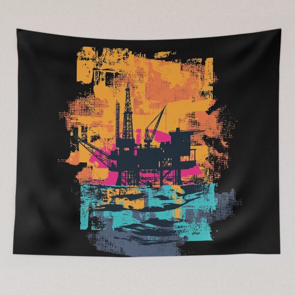 Item preview, Oil Rig Platform Sunset designed and sold by infleims.