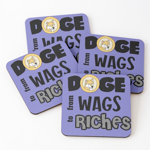 Item preview, Funny Dogecoin from Wags to Riches Cryptocurrency Pun designed and sold by Nature's Fancy.