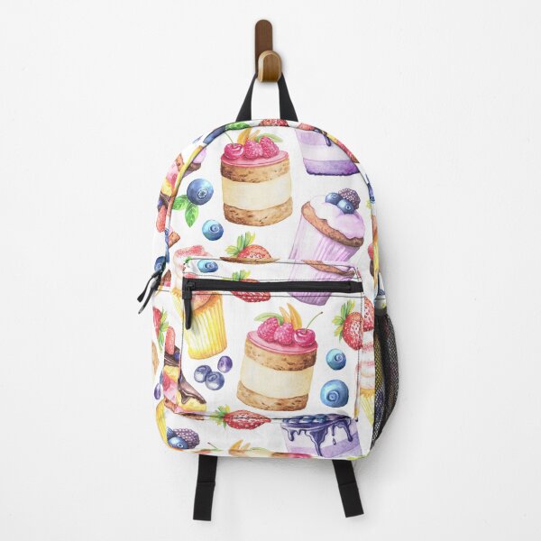 Item preview, Watercolour Blueberry and Strawberries cakes pattern designed and sold by Delicarte.