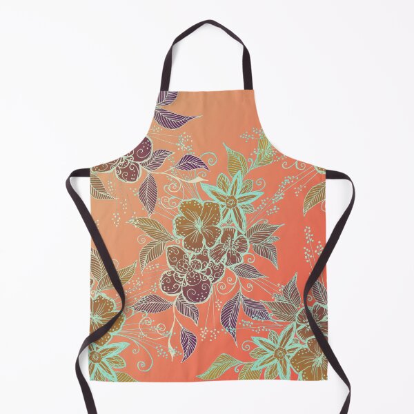 Item preview, Bronze and Orange Flower Pattern designed and sold by Sebastian Grafmann.