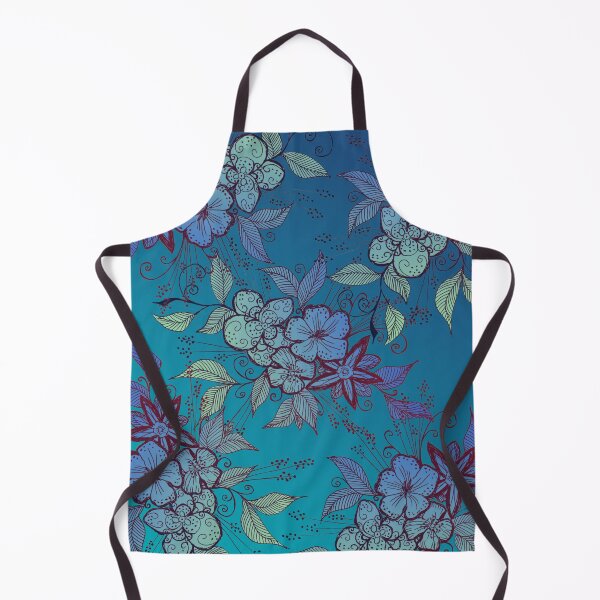 Item preview, Blue and Turquoise Floral Pattern Design designed and sold by Sebastian Grafmann.