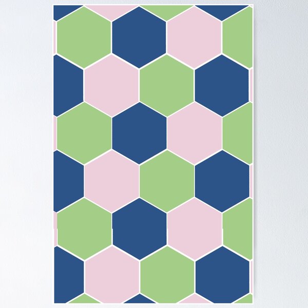 Item preview, Colorful Hexagon designed and sold by wiwiart.