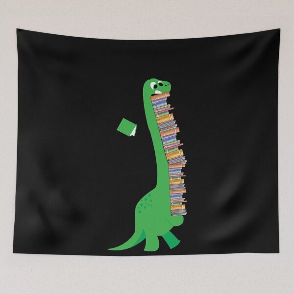 Item preview, Dinosaurier traegt Buecher designed and sold by Spirit-Designs.