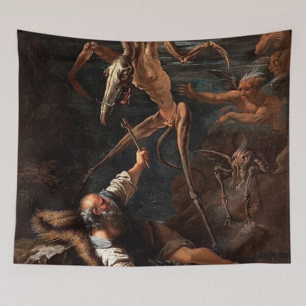 Item preview, The Temptation of Saint Anthony by Salvator Rosa designed and sold by IndieArtDream.