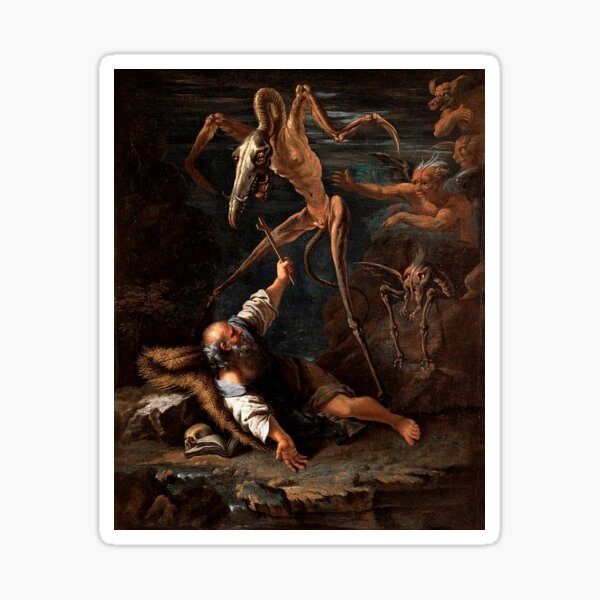 Item preview, The Temptation of Saint Anthony by Salvator Rosa designed and sold by IndieArtDream.