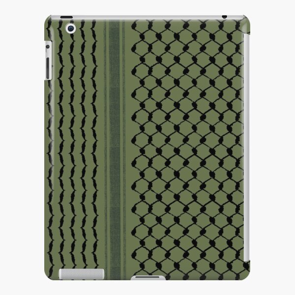 Palestinian Hatta Kufiya Folk Pattern #2-Black, Palestine Arabic  Traditional Keffiyeh Design | iPad Case & Skin