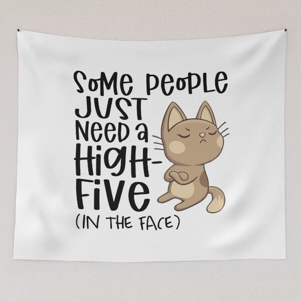 Item preview, Just Need A High Five | Funny cat designed and sold by Petra Becker.