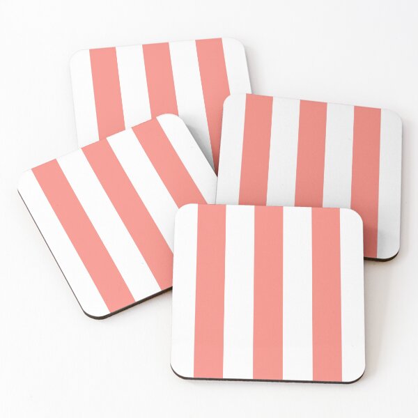 Item preview, Coral Pink And White Stripes designed and sold by rewstudio.