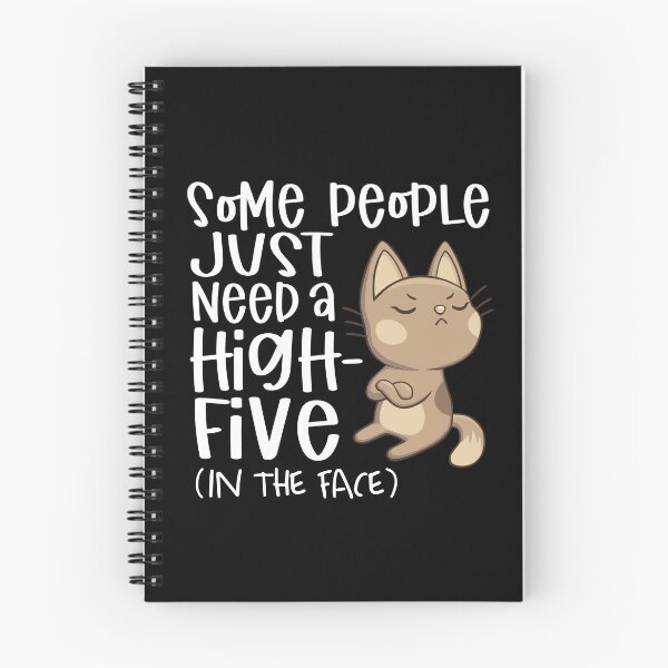 Item preview, Some People Just Need A High Five | Funny cat designed and sold by Petra Becker.