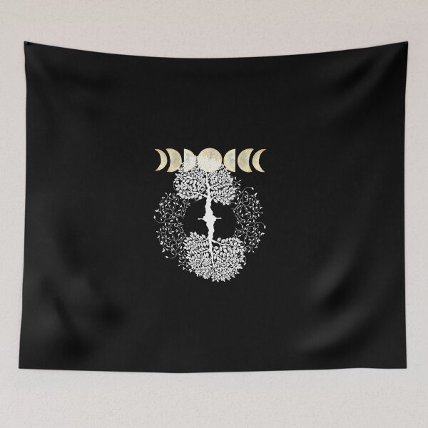 Item preview, Phases of the Moon Retro 60's 70's Vibe Tree of Life designed and sold by Independence arrival.