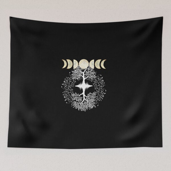 Item preview, Phases of the Moon Retro 60's 70's Vibe Tree of Life designed and sold by Independence arrival.
