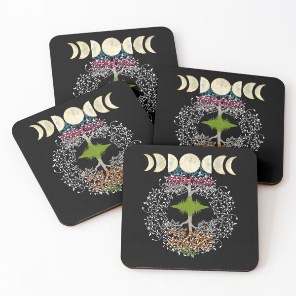 Item preview, Phases of the Moon Retro 60's 70's Vibe Tree of Life designed and sold by Independence arrival.