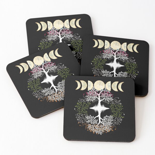Item preview, Phases of the Moon Retro 60's 70's Vibe Tree of Life designed and sold by Independence arrival.