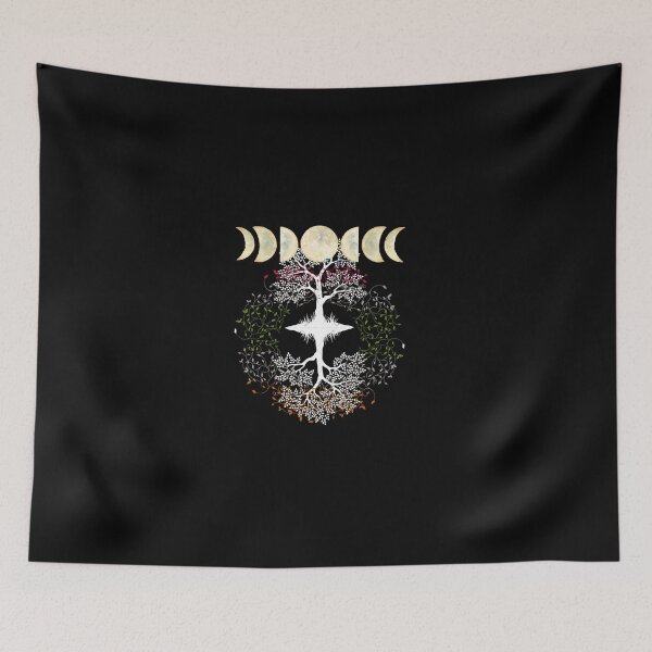 Item preview, Phases of the Moon Retro 60's 70's Vibe Tree of Life designed and sold by Independence arrival.