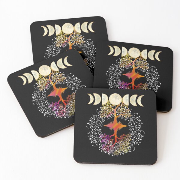 Item preview, Phases of the Moon Retro 60's 70's Vibe Tree of Life designed and sold by Independence arrival.