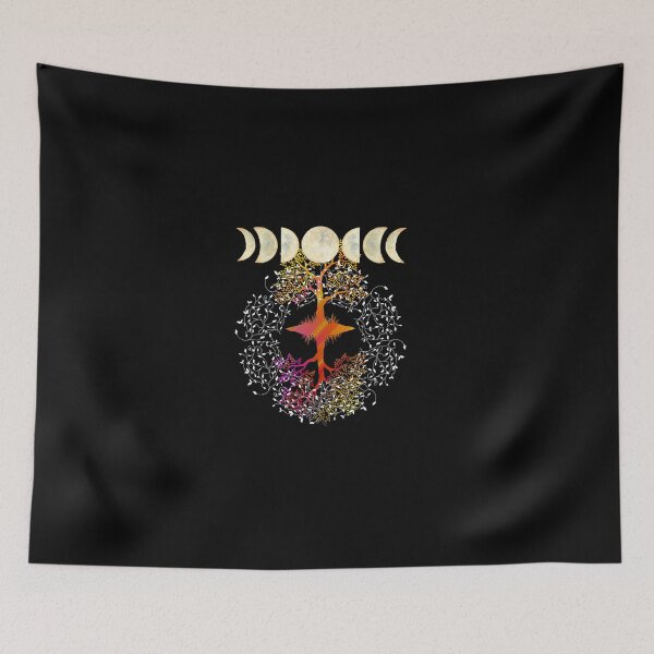 Item preview, Phases of the Moon Retro 60's 70's Vibe Tree of Life designed and sold by Independence arrival.