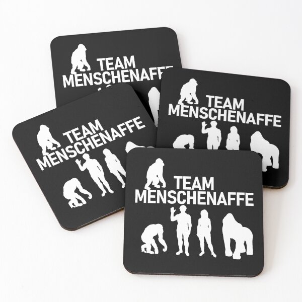 Item preview, "TEAM GREAT APE" in German, Gorilla Human Chimp Menschenaffe designed and sold by Decamegashop.