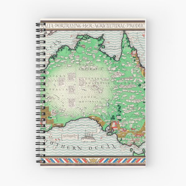 Item preview, Old Australia vintage picture map designed and sold by maxigold.