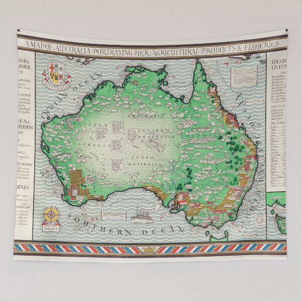 Item preview, Old Australia vintage picture map designed and sold by maxigold.