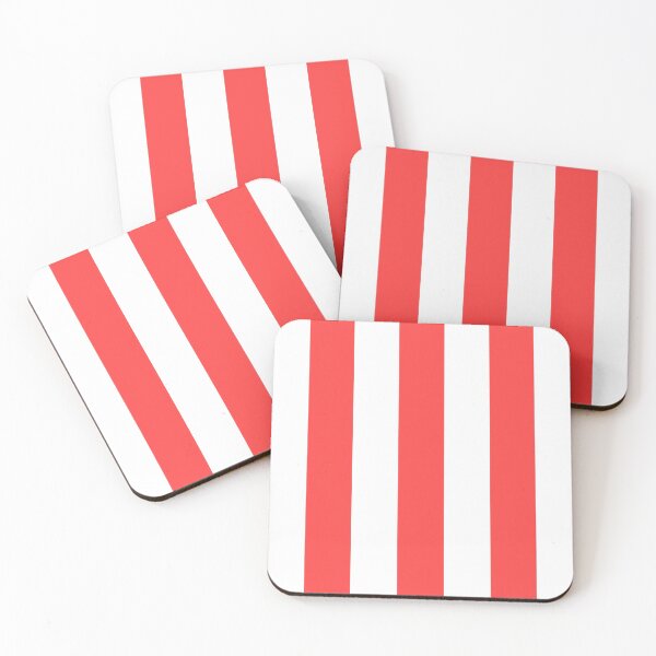 Item preview, Coral Red And White Stripes designed and sold by rewstudio.