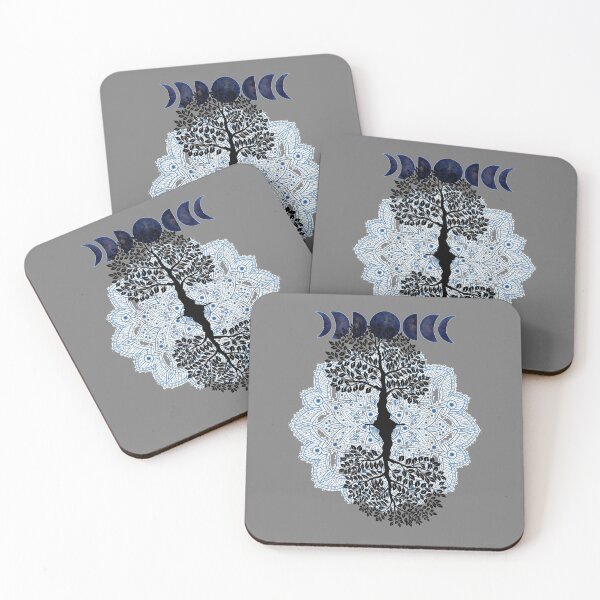 Item preview, Phases of the Moon Retro 60's 70's Vibe Tree of Life designed and sold by Independence arrival.