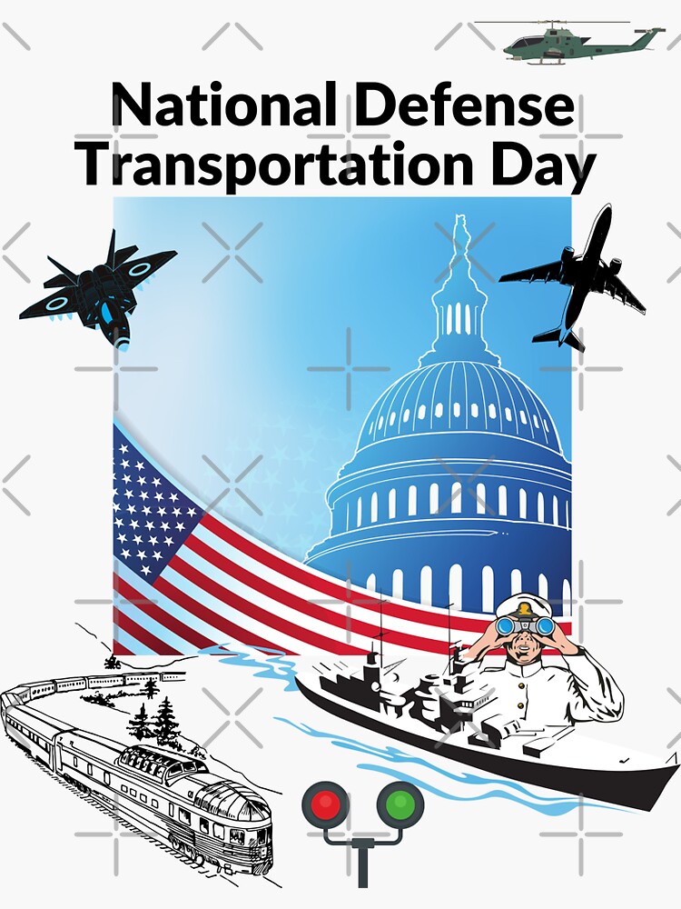 "National Defense Transportation Day" Sticker for Sale by Lomyn Redbubble