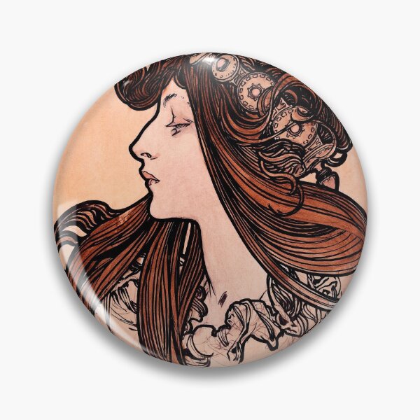 Aperçu de l'œuvre Collection Art Nouveau - Dame à la couronne ornementale créée et vendue par Artificialx.