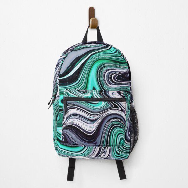 Artikelvorschau, Turquoise & Black Fluid on White Color entworfen und verkauft von Flydea.