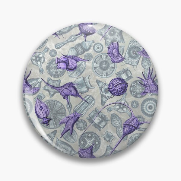 Item preview, Ernst Haeckel Purple Peridinea Algae Over Cerulean Diatoms designed and sold by aimeewilson.