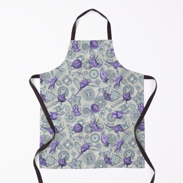Item preview, Ernst Haeckel Purple Peridinea Algae Over Cerulean Diatoms designed and sold by aimeewilson.