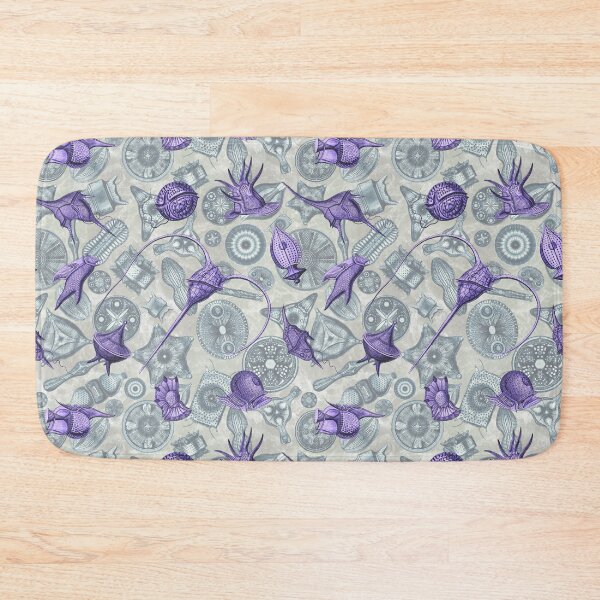 Item preview, Ernst Haeckel Purple Peridinea Algae Over Cerulean Diatoms designed and sold by aimeewilson.
