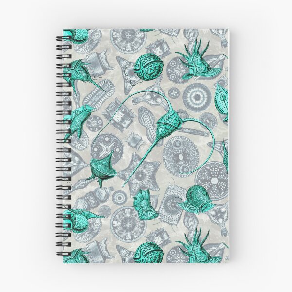 Item preview, Ernst Haeckel Aqua Peridinea Algae Over Cerulean Diatoms designed and sold by aimeewilson.