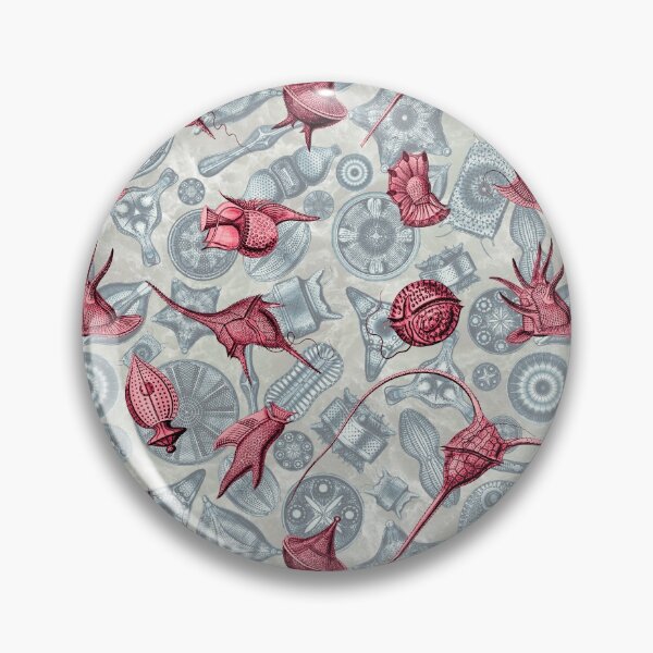 Item preview, Ernst Haeckel Red Peridinea Algae Over Cerulean Diatoms designed and sold by aimeewilson.
