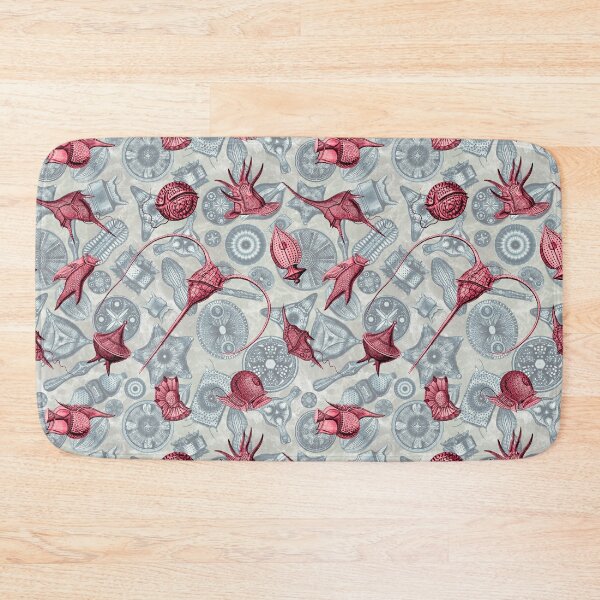 Item preview, Ernst Haeckel Red Peridinea Algae Over Cerulean Diatoms designed and sold by aimeewilson.