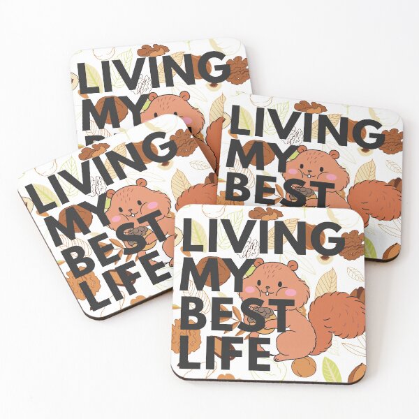 Item preview, Squirrel Enjoying Life -Living My Best Life- designed and sold by Red-ElYoubi.