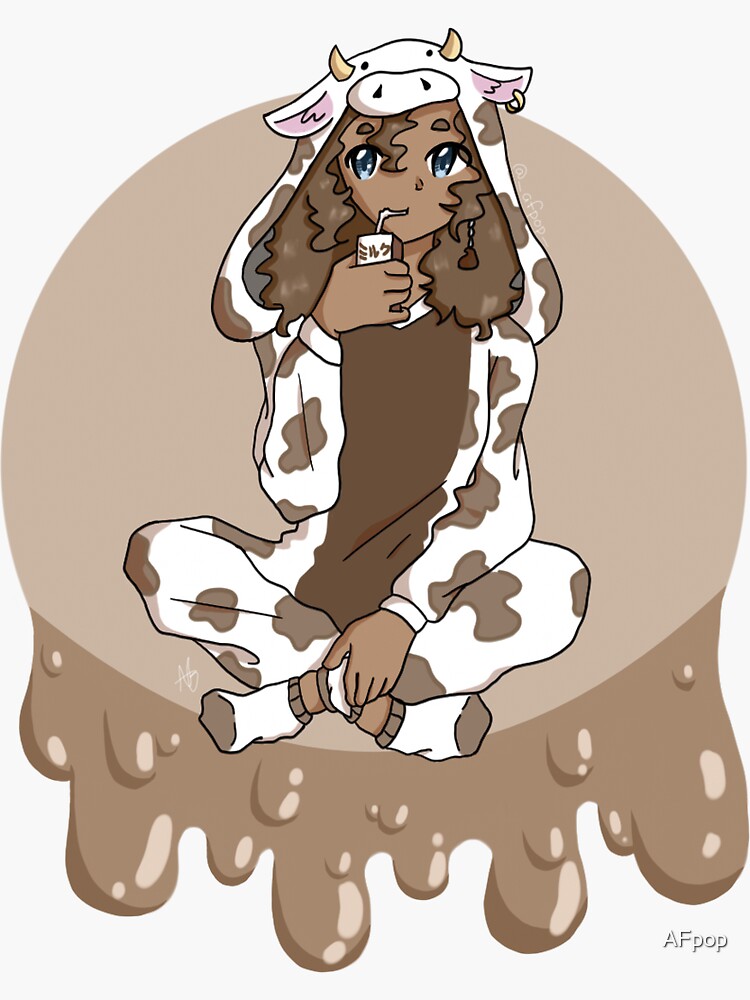 "Chocolate Milk Girl" Sticker for Sale by AFpop Redbubble