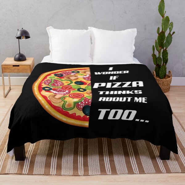 Item preview, I wonder if pizza thinks about me too, designed and sold by truewear1.