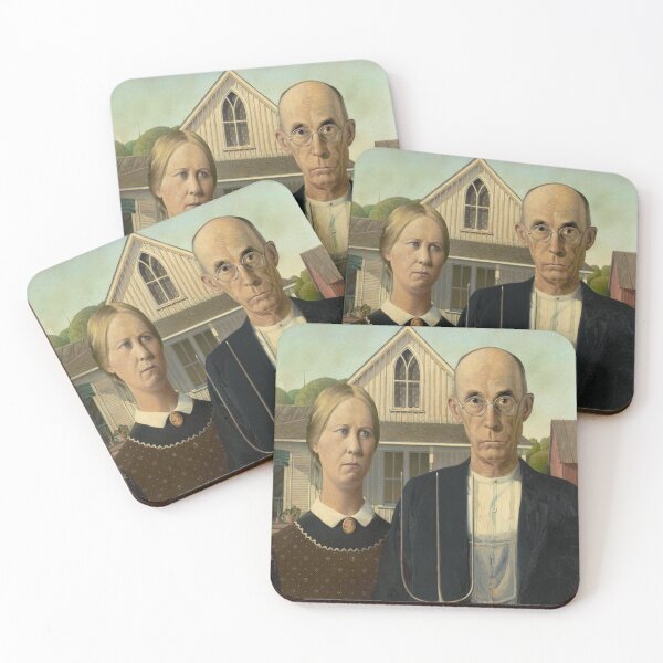 Item preview, Grant Wood's American Gothic designed and sold by mosfunky.
