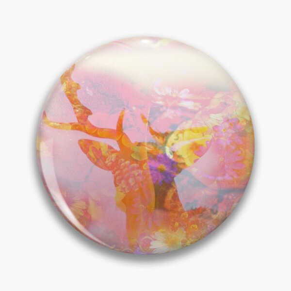 Item preview, Psychedelic Trippy Collage Deer Stag Floral Flowers designed and sold by homeminds.