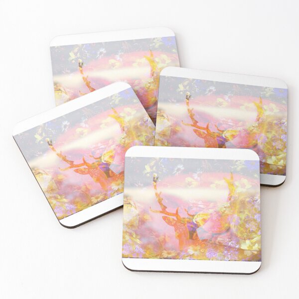 Item preview, Psychedelic Trippy Collage Deer Stag Floral Flowers designed and sold by homeminds.