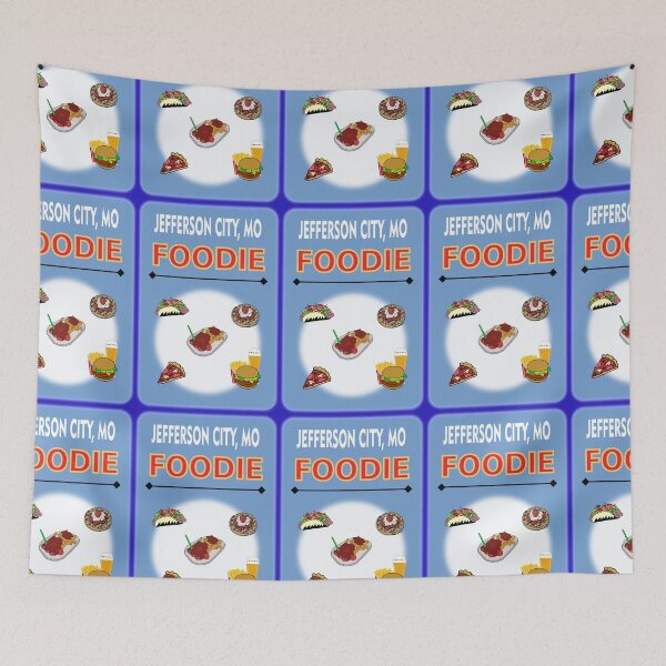 Item preview, Jefferson City, MO - Foodie - Light Blue Background designed and sold by ThisNThatImages.