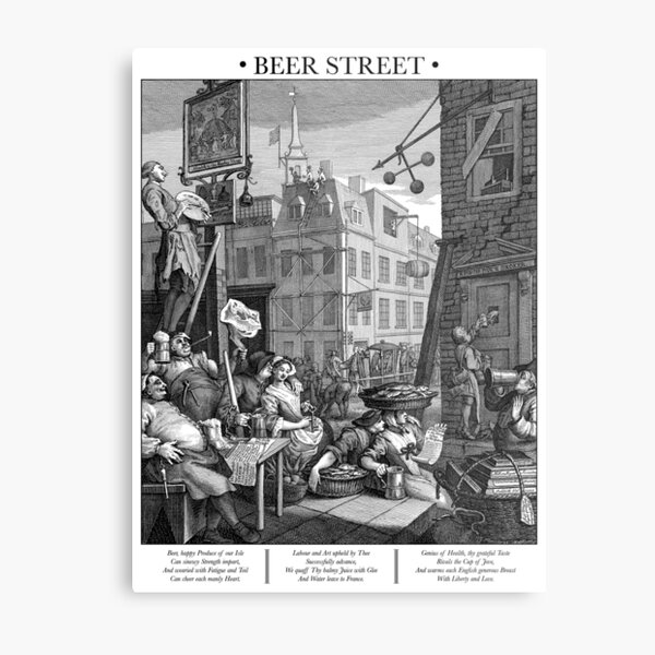 Beer Street by William Hogarth Metal Print