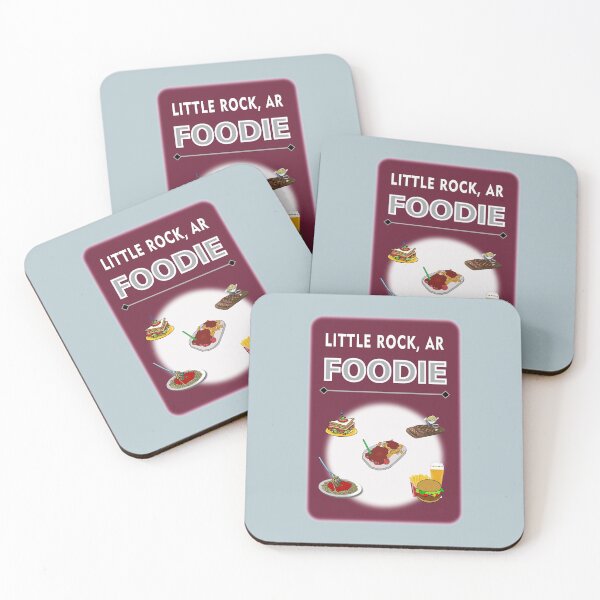 Item preview, Little Rock, AR - Foodie - Burgundy Background designed and sold by ThisNThatImages.