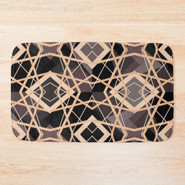 Item preview, Geometric Abstract Pattern in Black and Gold designed and sold by jociart.